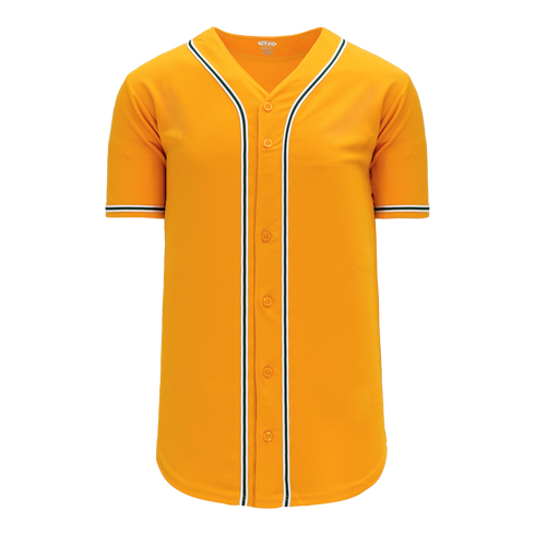 Athletic Knit Full Button Baseball Jersey with Braided Trim (BA5500)